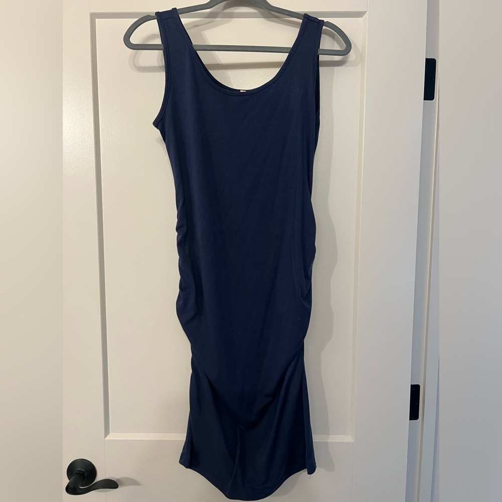 Navy blue maternity dress